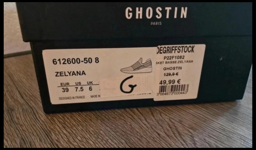 Ghostin Paris Zelyana Black Sneakers - Size 39 slip-on – photo 6